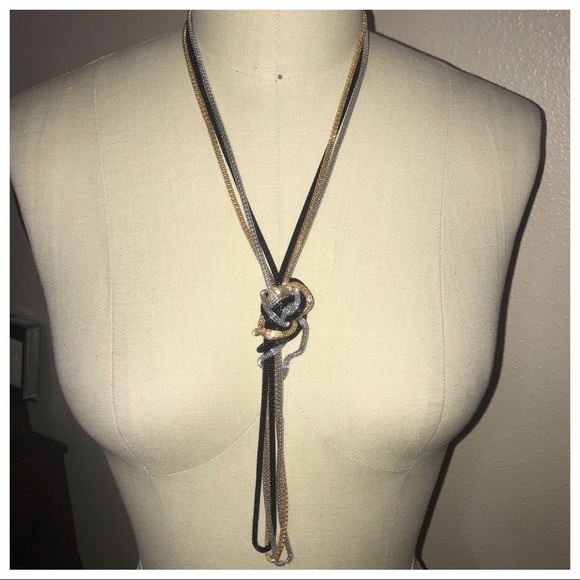 Tri colored rope necklace - Picture 3 of 4